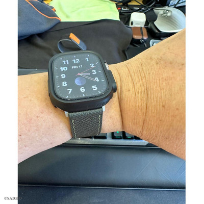 Dây Đồng Hồ Apple Watch 41mm 40mm 38mm, Chất Liệu Da Bê EPSOM Thảo Mộc Cao Cấp, Nhập Khẩu Từ Châu Âu, Dây Đeo Phong Cách Hiện Đại và Sang Trọng, Tương Thích Các Phiên Bản Series 10/9/8/7/6/5/4/3/2/1/SE/SE2