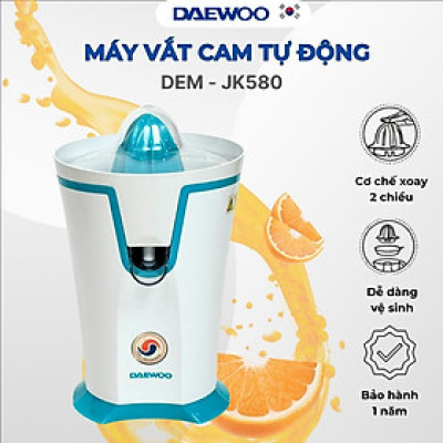 Máy Vắt Cam trực tiếp ra vòi Daewoo DEM-JK580 công suất 40W, dung tích 200ml - Hàng chính hãng