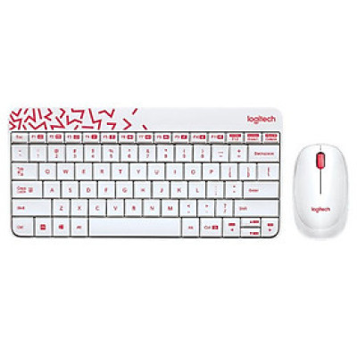 Bộ Bàn Phím Và Chuột Không Dây Logitech MK240 Trắng - Hàng Chính Hãng