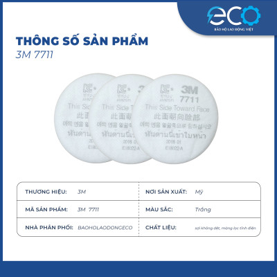 Tấm lọc bụi 3M 7711 tăng hiệu quả lọc khi kết hợp phin lọc