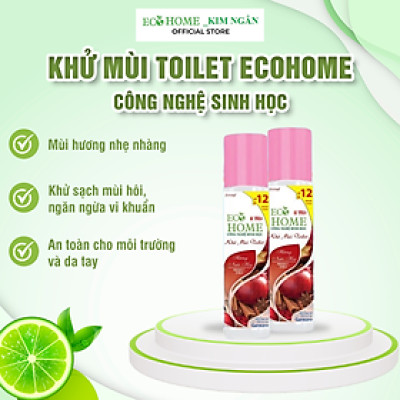 Khử mùi toilet công nghệ sinh học ECOHOME Kim Ngân Store giúp khử mùi toilet hiệu quả, mùi thơm dịu nhẹ