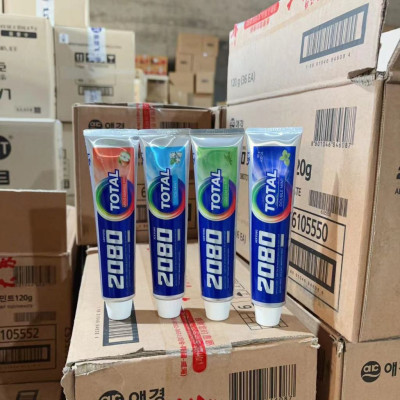 Kem đánh răng ngừa sâu răng và hôi miệng 2080 Total Mint hương bạc hà Hàn Quốc 120g