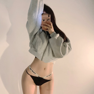 Quần lót cotton hai dây đan chéo xuyên thấu gợi cảm