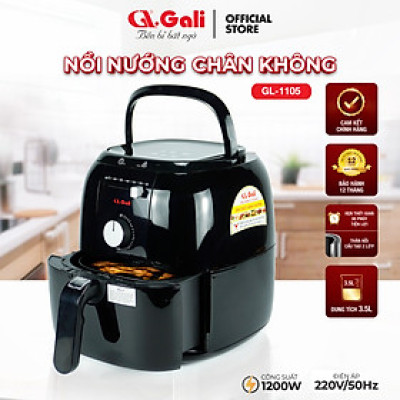 Nồi chiên không dầu Gali GL-1120, lò nướng chân không, dung tích lớn 6 lít, hàng chính hãng, bảo hành chính hãng 24 tháng.
