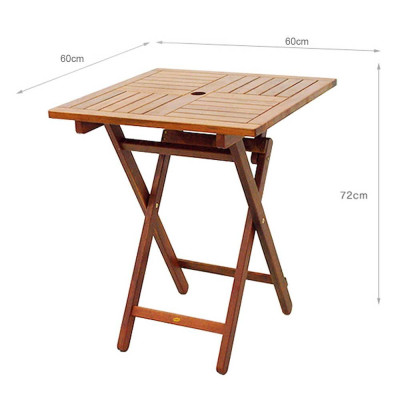 Bàn Xếp Gorontalo 600 IBIE NT4012 (70 x 70 x 72 cm) - Nâu