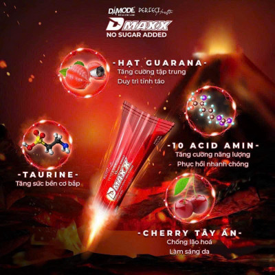 DMAXX thức uống bổ sung vitamin năng lượng không đường DAMODE 59 gói màu đỏ mỗi gói 2,2gr