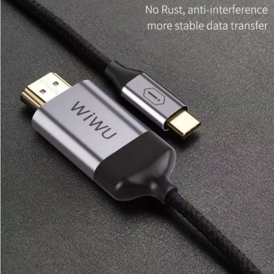 Cáp Chuyển Đổi Từ Type C Sang HDMI TV WiWU X9 Type-C To HDM X9  Tạo Rạp Chiếu Phim Chất Lượng FullHD Tại Nhà - Hàng Chính Hãng