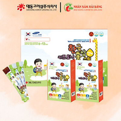 Thạch hồng sâm trẻ em 6-13 tuổi Jelly dạng thạch hộp 30 gói