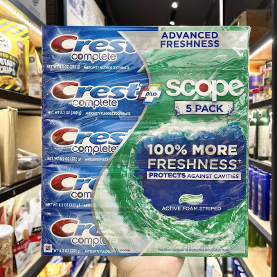 Kem đánh răng Crest Complete Extra Whitening Scope Advanced Freshness 232g