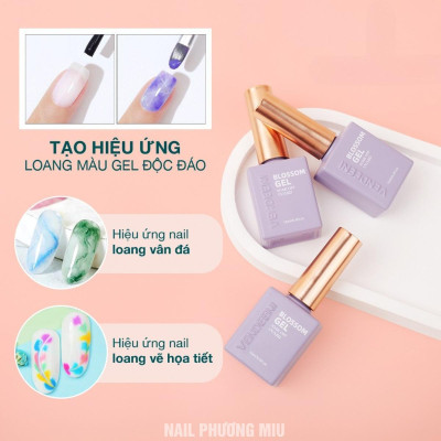 Top Loang VENDEENI 15ml Làm Nail Sơn Gel Trong Suốt Và Đặc Vừa Phải Tạo Hiệu Loang Màu