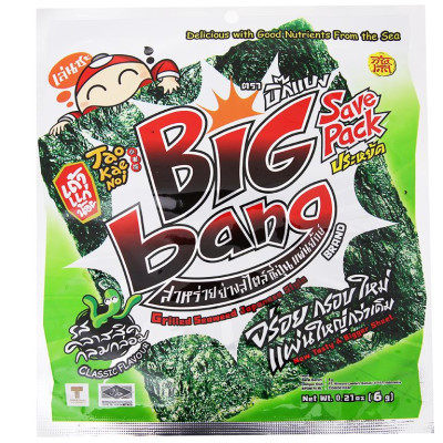 Lốc 12 Gói Rong Biển Taokaenoi Big Bang Vị Truyền Thống 6G