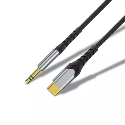 Jack Chuyển Wiwu AUX Stereo Cable 3.5mm To USB- C YP03 Chất Liệu Hợp Kim Nhôm Chất Lượng Cao, Bền Bỉ - Hàng Chính Hãng