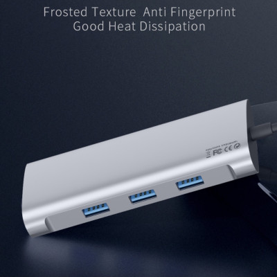 BỘ CHUYỂN ĐỔI WIWU ALPHA A631STR (6 IN 1) USB C HUB  Vỏ Chất Liệu Hợp Kim Nhôm Nguyên Khối Được Cắt CNC Cao Cấp - Hàng Chính Hãng