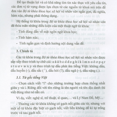 Bộ Từ Khóa Khoa Học Xã Hội Và Nhân Văn