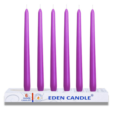 Hộp 6 Nến Thơm Taper Eden Candle FTRAMART EDC2331 (25cm) - Tím
