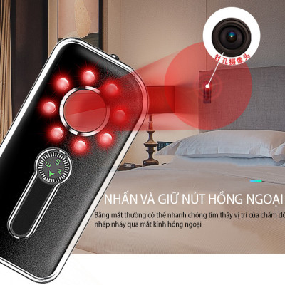 Máy Dò Camera Quay Trộm, Còi Báo Động Chống Trộm Cao Cấp K300 - Hàng Nhập Khẩu