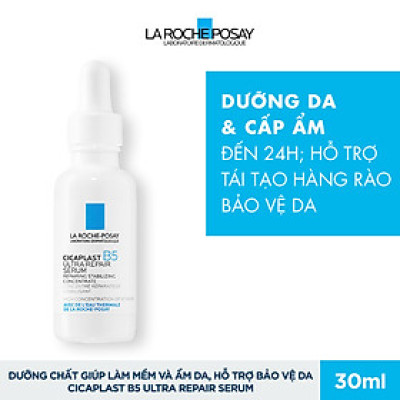 Dưỡng chất giúp dưỡng da mềm mượt và ẩm mịn, hỗ trợ bảo vệ da La Roche-Posay Cicaplast B5 Ultra Repair serum 30ml