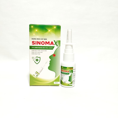 Dung Dịch Xịt Mũi Sinomax, Giúp Giảm Ngạt Mũi, Chảy Nước Mũi, Giảm Kích Ứng, Ngứa Mũi, Viêm Xoang Mũi – Lọ Xịt 15Ml