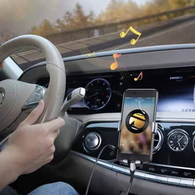 Jack Chuyển Wiwu AUX Stereo Cable 3.5mm To USB- C YP03 Chất Liệu Hợp Kim Nhôm Chất Lượng Cao, Bền Bỉ - Hàng Chính Hãng