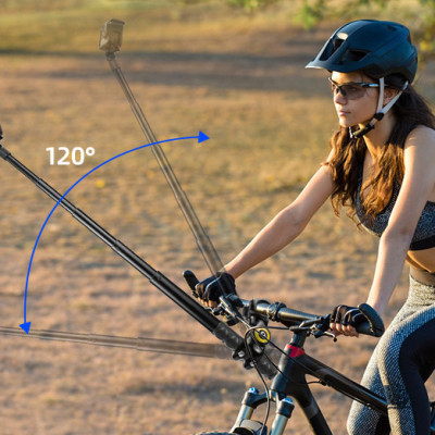 Gậy chụp ảnh selfie gắn lên tay lái xe đạp, xe điện, xe máy, xe đẩy Puluz PU817, hàng chính hãng