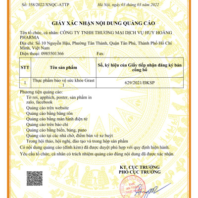Thực phẩm bảo vệ sức khỏe Grast 1 Chai 10ml