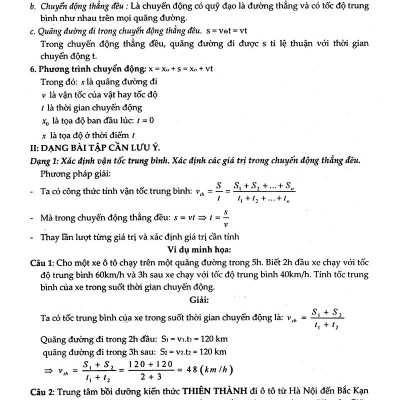 Vật Lý 10 - Tuyệt Kỹ Các Thủ Thuật Giải Nhanh Tự Luận - Trắc Nghiệm