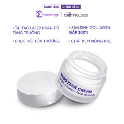 Kem meso tái tạo mô da The Gentinol 0221 hỗ trợ phục hồi, cải thiện độ dàn hồi và làm chậm tiến trình lão hóa da 15g