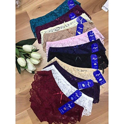 COMBO 10 QUẦN LÓT NỮ REN HOA BOYA 051 – SEXY, THOÁNG MÁT, ĐA DẠNG SIZE