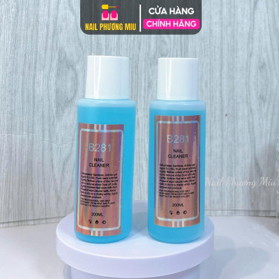 Nước Lau Gel Thơm 200ml B281 Li-nail Làm Nail, Mùi Thơm Nhẹ, Làm Sạch Gel Trên Móng Làm Mềm Gel Gôm, Nắp Chắc Chắn Chuyên Nghiệp Phá Gel Cleansing