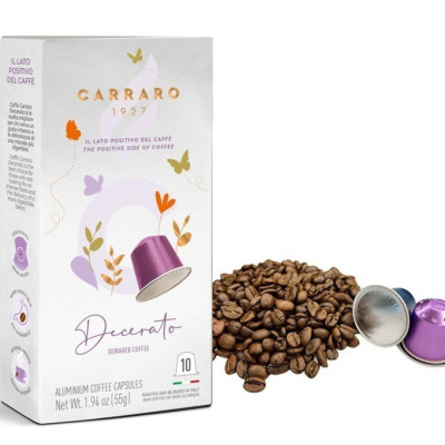 Cà Phê Viên Nén Carraro DECERATO Aluminum Mới - 10 viên - Tương thích với máy capsule Nespresso