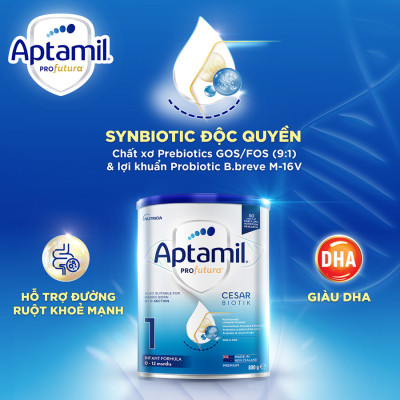 Sản phẩm dinh dưỡng công thức Aptamil Profutura Cesarbiotik 1 Infant Formula (Dành cho trẻ từ 0 - 12 tháng tuổi) - 800g