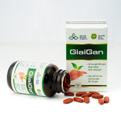 Viên uống giải độc, tăng cường chức năng gan GiaiGan, giúp giải độc gan hiệu quả với Công thức độc quyền từ Viện R.I.F.F
