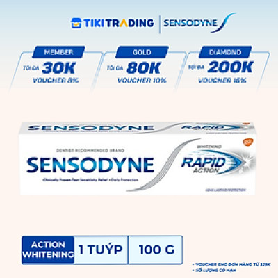 Kem đánh răng Sensodyne Rapid Action Whitening 100g