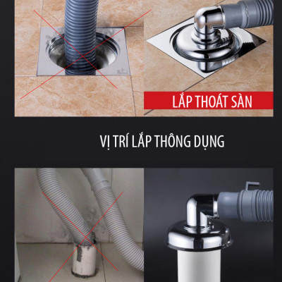 Bộ thoát nước máy giặt, thoát nước thải kiêm chống mùi hôi, ngăn côn trùng trào ngược MH3111