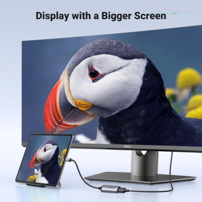 Cáp chuyển đổi USB Type-C to DP hỗ trợ 8K@60Hz chính hãng Ugreen 15575 bọc nhôm cao cấp hàng chính hãng