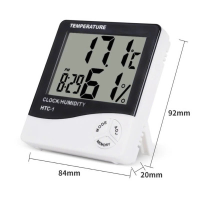 Nhiệt kế đo độ ẩm, máy đo nhiệt độ phòng cho bé - Nhiệt Ẩm Kế Điện Tử 3 Trong 1 
