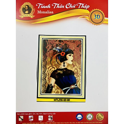 Tranh thêu kín Nữ hoàng ai cập cổ đại, KT 60 x 80 cm