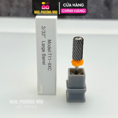 Đầu Mài Móng Titan Siêu Phá T11-XXC Cao Cấp Chuyên Dụng Phá Gel Phá Bột Làm Nail, Đầu Mài Hình Trụ 3/32" Vonfram Siêu Bền Bén, Mài Êm 2 Chiều
