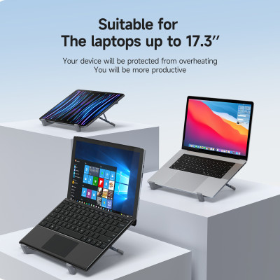 Giá Đỡ Dux Ducis X-Shape Folding cho Laptop, Macbook, iPad Nhôm Cao Cấp, Có Thể Điều Chỉnh Độ Cao, Tản Nhiệt_ Hàng chính hãng