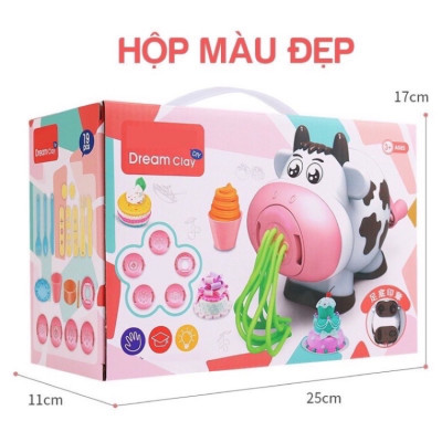 Đồ Chơi Đất Nặn Bò Sữa Ngộ Nghĩnh 8 Hộp Màu Độc Đáo An Toàn Giúp Bé Phát Triển Sự Sáng Tạo