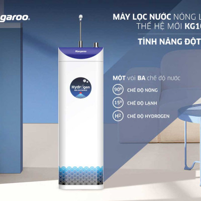Máy Lọc Nước Kangaroo Hydrogen Slim Nóng Lạnh KG10A7S - Hàng Chính Hãng