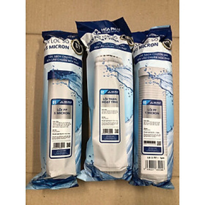 [Combo] Bộ 3 Lõi Lọc Hòa Phát 123 - Hàng chính hãng - Dùng thay cho máy lọc nước RO