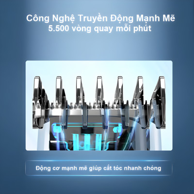 Tông đơ cắt tóc trẻ em series 3000 đời mới thương hiệu Philips HC3688/15 - Hàng chính hãng