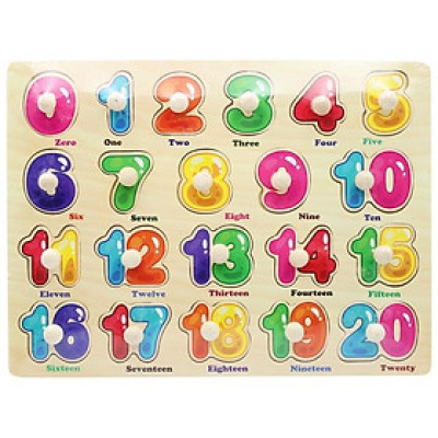 Đồ Chơi Gỗ Bảng 20 Số Núm Gỗ - Vivitoys 016