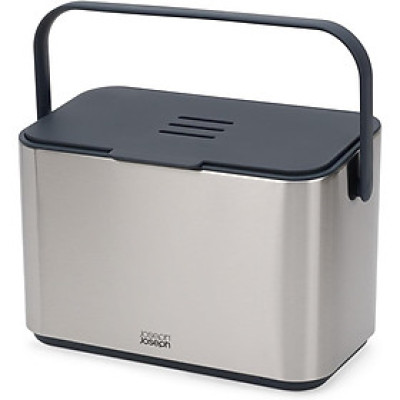 Thùng đựng rác hữu cơ Joseph Joseph 30145 Collect 4L Stainless-steel Food Waste Caddy Hàng chính hãng