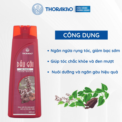 Gội Xả 2IN1 Hà Thủ Ô Ngăn Ngừa Tóc Bạc Giúp Tóc Đen Mượt 400ML