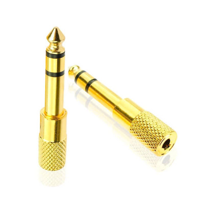 Đầu jack chuyển đổi âm thanh từ cổng 3.5mm cái sang cổng 6.5mm - Hàng chính hãng 