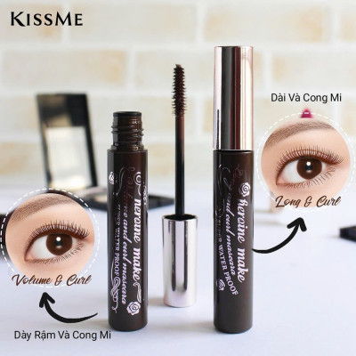Combo Mascara Dài - Dày Rậm Mi Và Macara Tẩy Trang Mi Kissme Heroine Make (Combo 01 Mascara + 01 Tẩy Trang Mi)