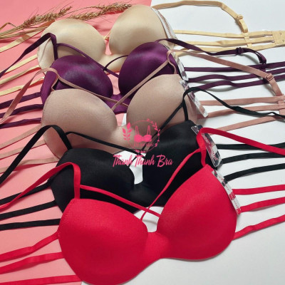 Áo ngực độn kép, dây chéo quyến rũ, form áo cực đẹp - Áo lót thái lan 8218