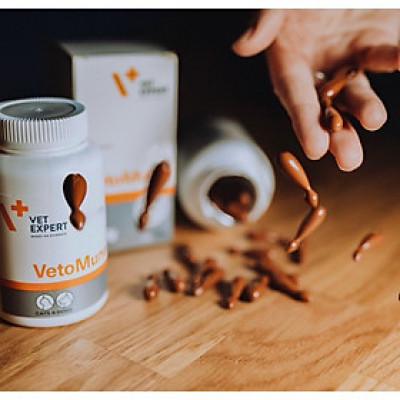 [ Hộp 60 viên ] Vet Expert Sản phẩm tăng cường miễn dịch cho chó mèo Veto Mune